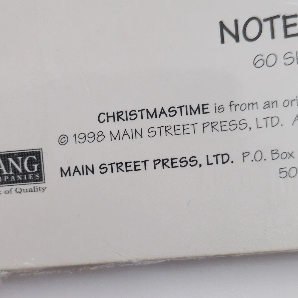 Vtg 90s Main Street Press Santa Gnome Elves Notepad Christmas Debi Hron Folk Art
